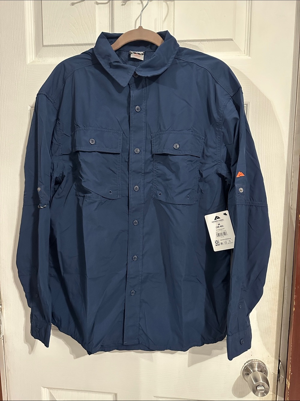 Ozark Trail Men's Lightweight Button-Front Jacket - Dark Blue Size M(38-40)